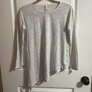 Lululemon grey asymmetrical top size 4